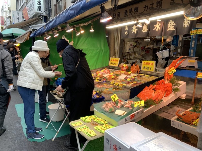 Tsukiji Fish Market Walking Food Tour in Tokyo